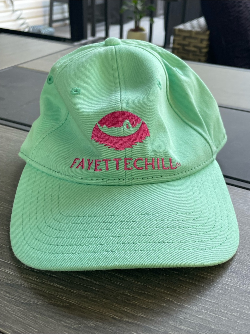 Mint Green Hat with Pink Logo